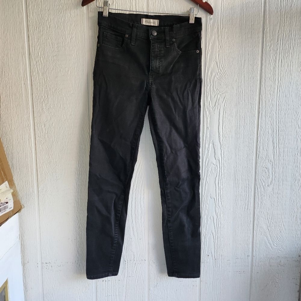 Madewell Womens Black 9" High Rise Skinny Jeans